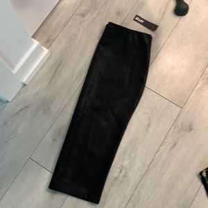 Faux snakeskin leather look pencil skirt